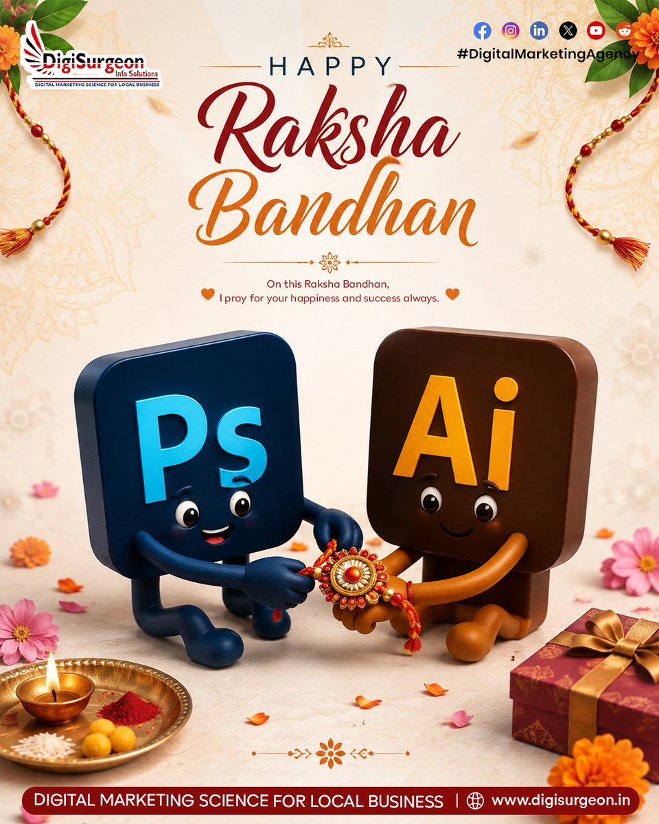 Digi_Surgeon's tweet photo. On this #RakshaBandhan, I pray for your happiness and success always. #HappyRakshaBandhan
@Digi_Surgeon
CALL Now! 7905273410 | 8840133701
Web - https://t.co/MfWVVTpa3d
#digitalpromotion #GoogleAdsPartner #DigiSurgeon #dis #marketingdigital #disteam #googletrustedagency https://t.co/fjYIw8LbC1