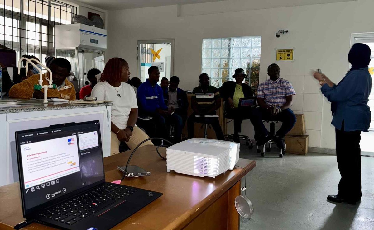 libfoodsafety's tweet photo. Target Laboratory Systems completed its first technical assistance mission to the Liberia Standards Authority, assessing food testing labs against ISO/IEC 17025:2017, providing training and supporting the labs’ journey towards international accreditation. #EU #Unido #Foodsafety https://t.co/c72OrV8KOm