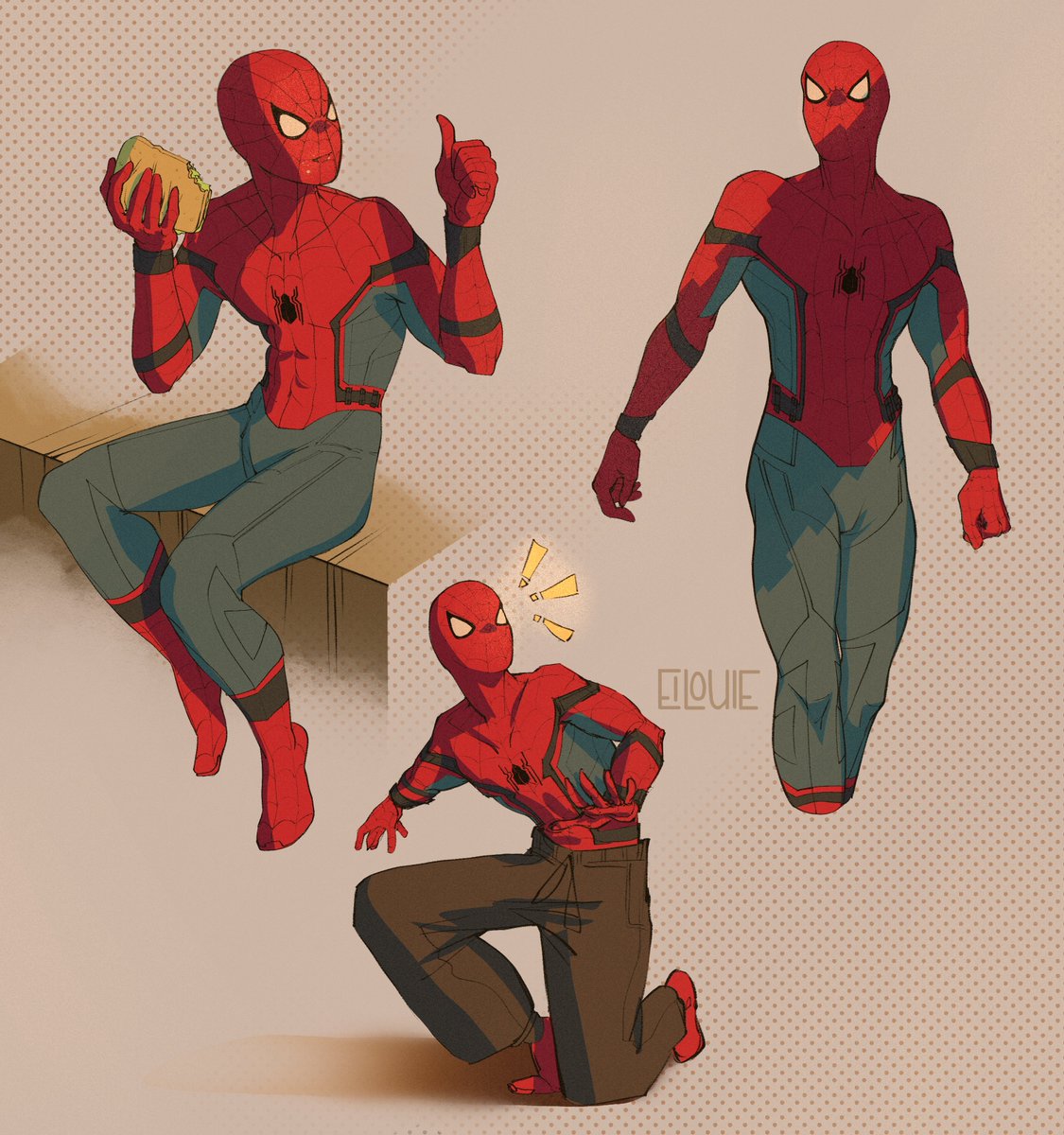 el1ouie's tweet photo. A few Spider-Man sketches. I saw the new movie recently and absolutely loved it <3

#spiderman https://t.co/V57elYq32z