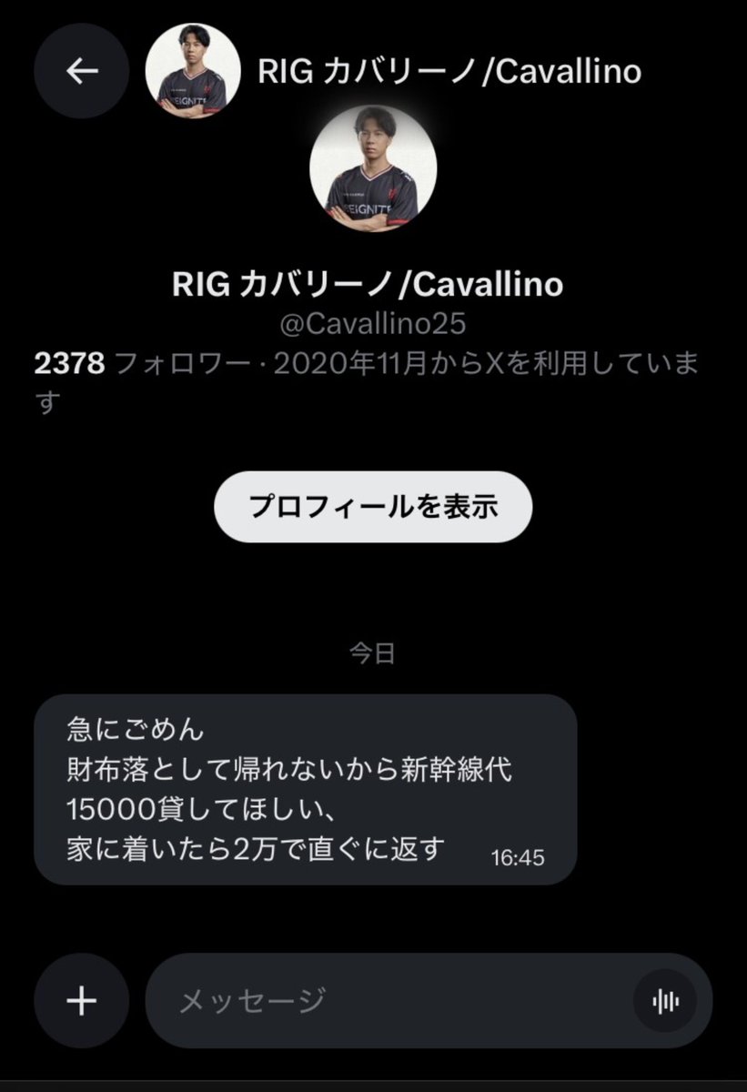 CVLLINO's tweet photo. ⚠️注意喚起⚠️

現在私の本垢が乗っ取られ、フォロワーさんからすでに何件もの報告が上がっています。

金銭を要求するようなDM以前に、本垢から何かしらの反応が来たら私ではないので相手にせず通報のほどよろしくお願いします🙇‍♀️ https://t.co/rotTOFLRXr