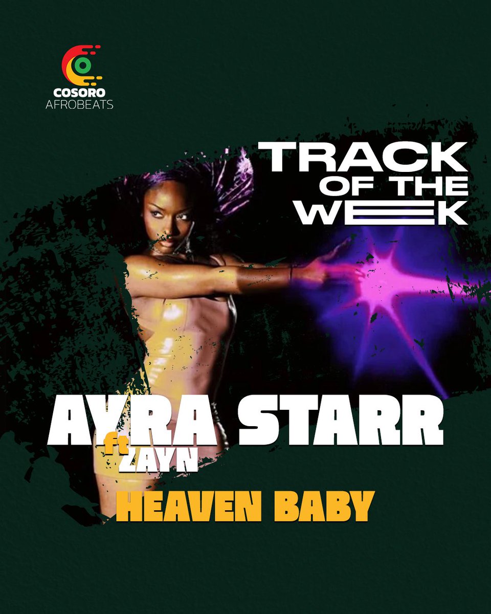CosoroRadio's tweet photo. 🎶 Track of the Week: “Heaven Baby” – Ayra Starr &amp; ZAYN ✨❤️

Catch it playing all week on Cosoro Afrobeats! 🔥🎧

#CosoroAfrobeats #HeavenBaby #AyraStarr #ZAYN #TrackOfTheWeek #Afrobeats https://t.co/xDDtP91UgO