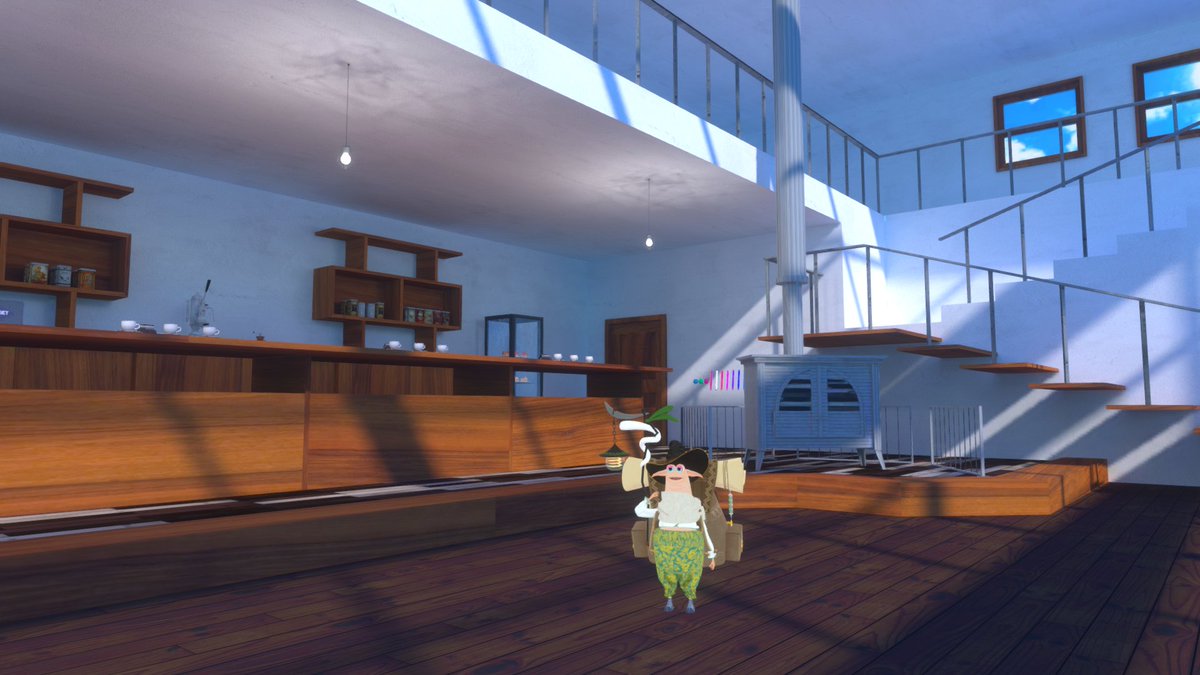 laffey0_0's tweet photo. 夏空の上のシンプルでリラックスできるカフェです～！☕️🌿
こんな素敵なカフェがあったら、ついつい長居したくなっちゃうね！😋

Cafe' Summer Sky
#わみ旅VRC

https://t.co/mmfjA3g0Uv https://t.co/FFCzNhVmIA