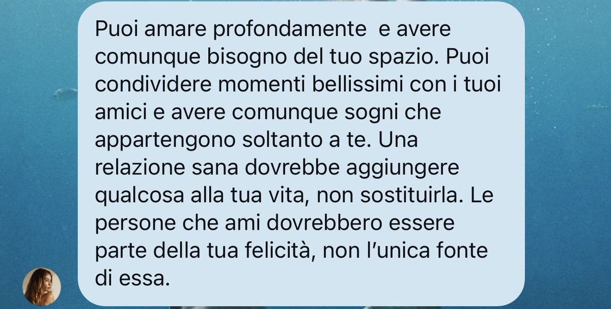 LaSappi3's tweet photo. 😌👏
Da “Il divano” di Helena
Leggo SOLO VERITÀ. 
Brava…è davvero stata BRAVA. (Cit.)
Credo che questo sia davvero alla base per essere una persona EQUILIBRATA e REALIZZATA…in grado di poter vivere in maniera SERENA e APPAGATA ogni tipo di RELAZIONE…la chiave per AMARE ed ESSERE AMATA in maniera SANA e SINCERA. 
Condivido e sottoscrivo TUTTO. 
✨🪄
#HELENAPRESTES