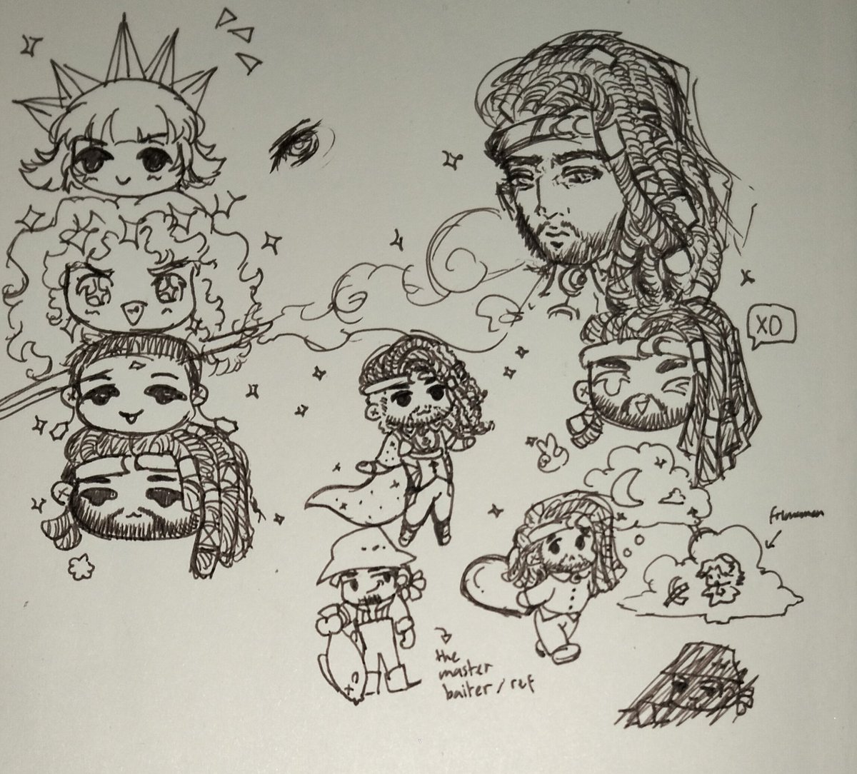 fonseycakey's tweet photo. doodle from uni again now the whole page 💖 #synthv #starrycourt #asterian https://t.co/teU8ldeueO