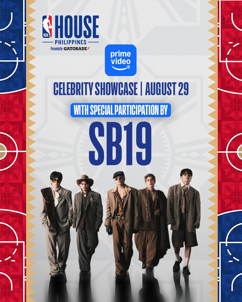 superbpaulo's tweet photo. Netflix: PAGTATAG! The Documentary
Disney+ Philippines: Lollapalooza 
Prime Video PH: NBA House PH  2026 Celebrity Showcase

SB19 with the global giants in video streaming. 

SB19 LAWLESS AT NBAHOUSEPH
@SB19Official #SB19 
#SB19_NBAHousePH2026 https://t.co/yk8yoBzY0F