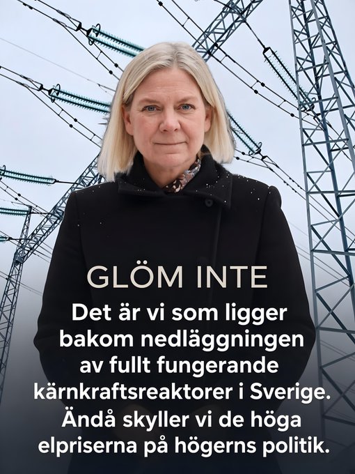 DABoooomB's tweet photo. Exakt glöm inte det!!! 5 år har nu gått och
De 50.000 till 600.000 kronorna varje familj har fått betala extra i Elräkningar och nätavgifter är pga denna idioten.🤮🤮🤮🤮 https://t.co/Op5oPnDbZj