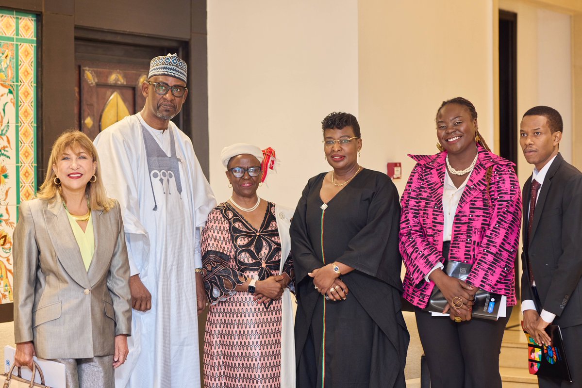 AUC_OSEWPS's tweet photo. On the margins of the 3-day engagement with #Sahel women in Bamako, H.E. Amb. Liberata Mulamula met with the Minister of Foreign Affairs &amp; Int'l Cooperation, H.E. Abdoulaye Diop, as well as UN Resident Coordinator Hanaa Singer-Hamdy &amp; UN Women Mali Director Marie Goreth Nizigama. https://t.co/UdoKPPtF6y