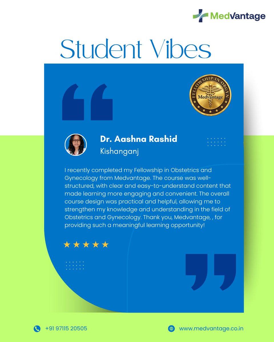 MedvantageS's tweet photo. #Medvantage #googlereview #StudentReviews #DoctorReview #medicalreviews #MedicalFellowship #MBBSDoctors #obgyn https://t.co/YXA16yc7KO