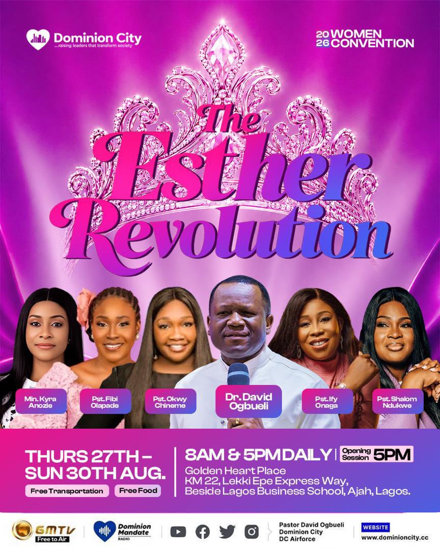 NewEveHQ's tweet photo. It’s Women Convention O’Clock!

Attention, daughters of the King! 

The Esther Revolution is here.

The King is calling His daughters to arise.
We have been equipped to occupy, positioned to influence, and commissioned to transform our generation.

#dcwomenconvention2026 https://t.co/B4SJumpXOS