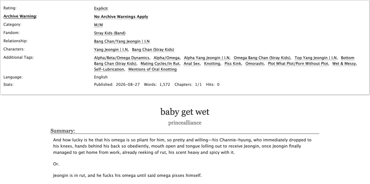 princealliance's tweet photo. baby get wet

•⁠  jngchn 🦊🐺
•⁠  rated e 
•⁠  omegaverse p!ss kink pwp, alpha!jngn &amp; omega!chn
•⁠  link:
https://t.co/gKCH6KTlgL https://t.co/hz7kzA5Pxp