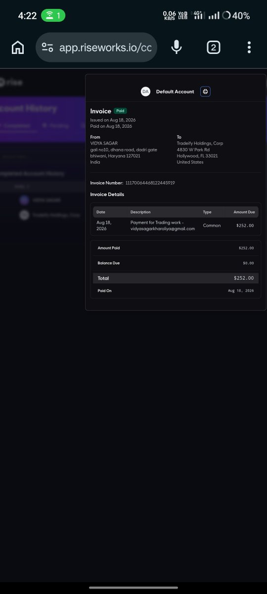 Tradingbychoice's tweet photo. Hey sir , @BrettSimba my first ever payout with  @Tradeify was 252usd ,  due to issue with rise , they return my payout to source means you.  As I upload all the proofs , kindly arrange my hard earned payout to me . It's big amount for me . Request sir🙏
@raghavsharmafx https://t.co/3fF3Wwbh40