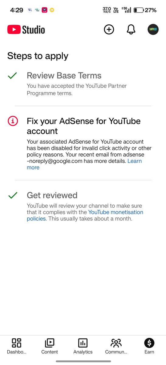 malik19935812's tweet photo. It has been more than 10 days, and my AdSense account is still under review. YouTube, please either approve and fix my AdSense account or reject it and provide me with the option to change my AdSense account.@TeamYouTube https://t.co/v2VVLIM5cz