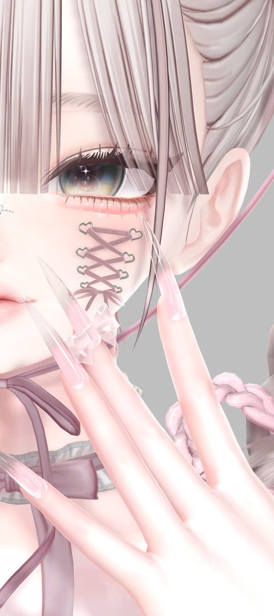 825VRC's tweet photo. BOOTHフォロワー様限定無料配布予定ロングクリアネイル
パーツは外せます
無料なのでマテリアルは２つですが、インスペクターから簡単に色変更できるようになってます！

リアルロングネイル特有の反りが好きなので、少し内側に反らせたところと、見る方向によってクリアとラメの見え方に拘りました https://t.co/cMbuJtTMRR