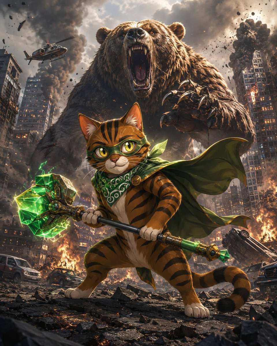 RockefellerTrdr's tweet photo. @GinnanCatSolana, @kabosumama's cat has conquered the bear, it's time for the bullrun to begin 🚀🌕 https://t.co/zCzh6PuDBL