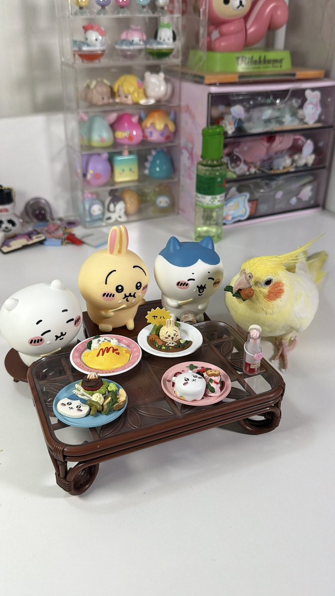 kawaiichichu's tweet photo. Ikut campur banget burung aku mau ikut makan sama chiikawa n frens😭 https://t.co/mELuicKueZ