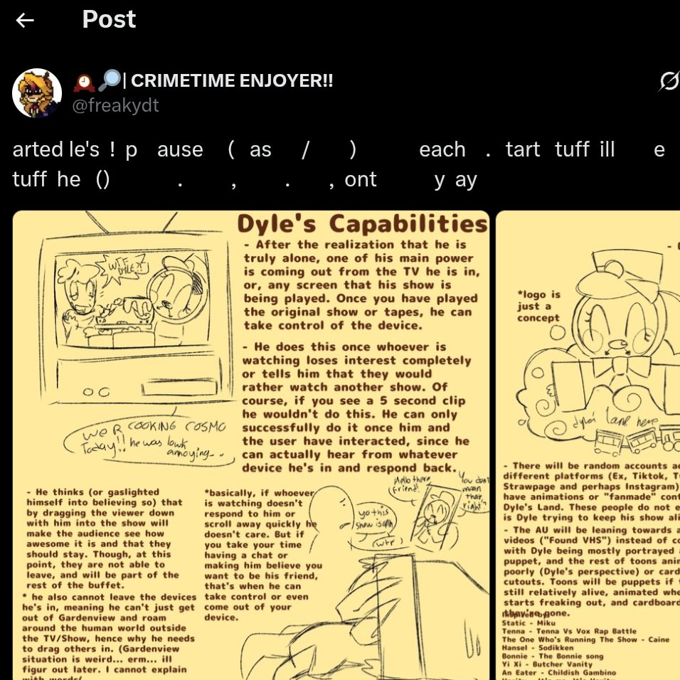 freakydt's tweet photo. (wtf hapen to my first post) finally started making more stuff abt Dyle's Land AU!! wasn't gonna post anything about it yet, but since no much people will see this anyway it ok. Will delete in a few days/weeks. making dyle puppet and bg stuff for now! https://t.co/NQR89pAUSC