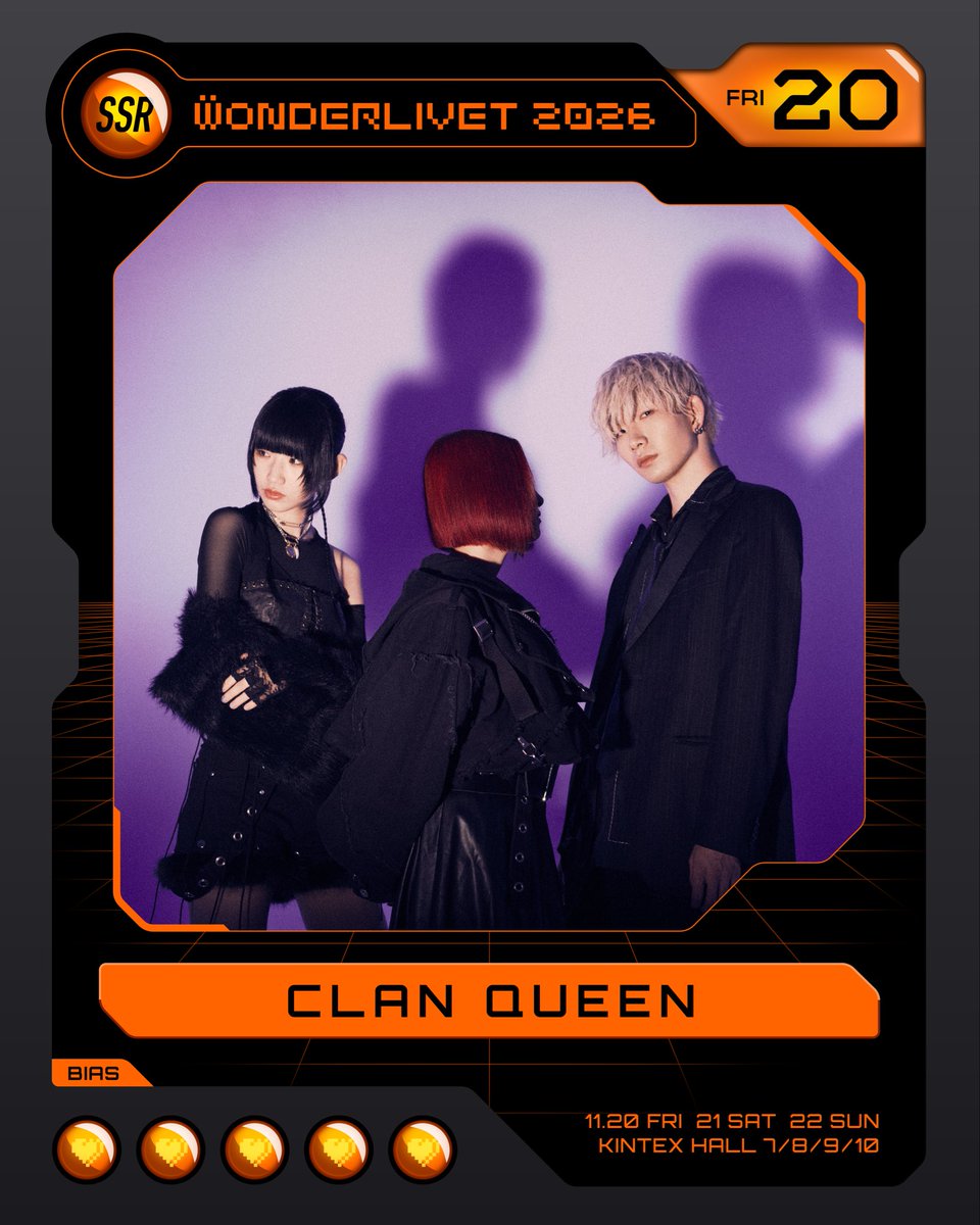 clan_queen_'s tweet photo. \ 𝗟𝗜𝗩𝗘 𝗶𝗻𝗳𝗼 /
───────────────

WONDERLIVET 2026

───────────────

11/20(金)
韓国 KINTEX HALL 7·8·9·10

🔗詳しくはこちら
https://t.co/M00kzgFwCk

#CLANQUEEN
#WONDERLIVET2026
#원더리벳2026 https://t.co/QVcmnGwCN5
