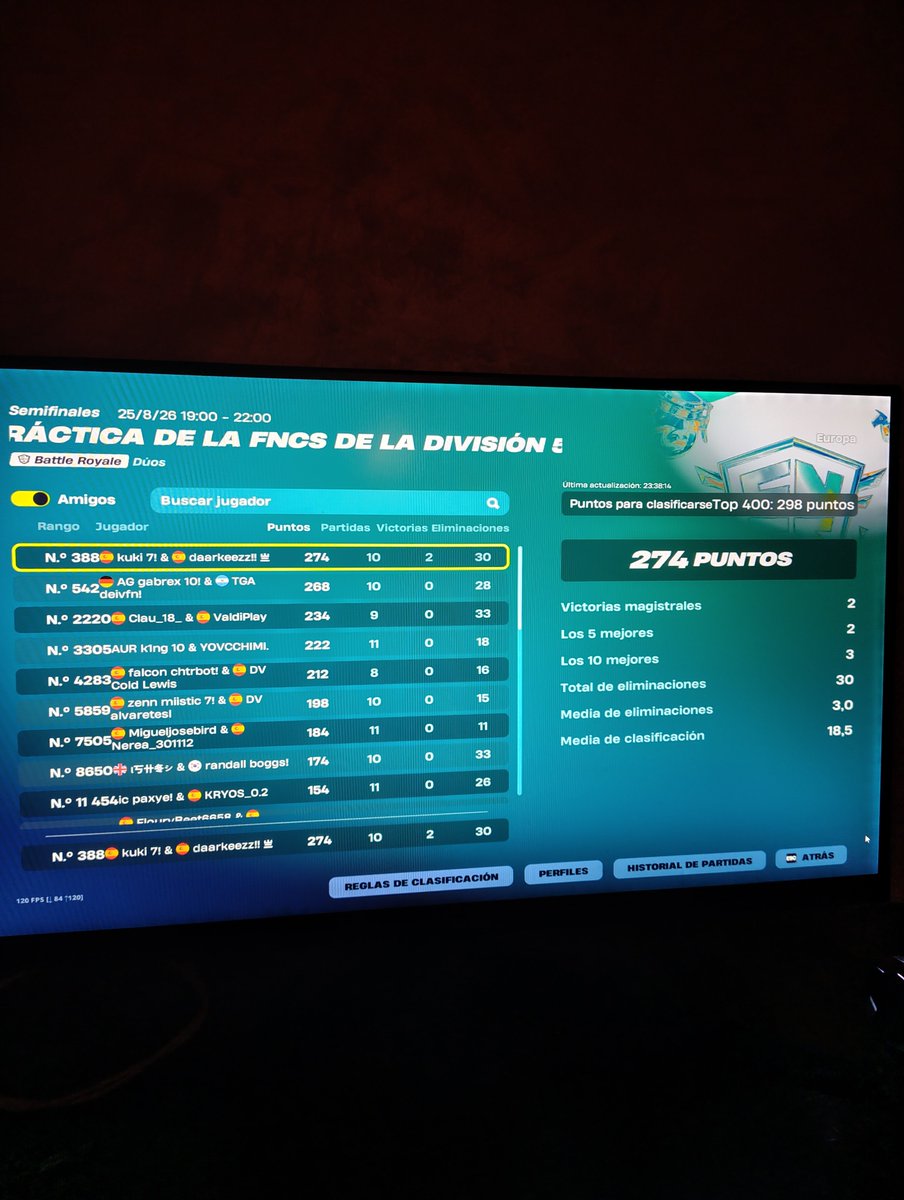 DAARKEEZ's tweet photo. Le he dado la oportunidad a este chaval con 200 de PR, yo teniendo 7k y demostrar que el pr no importa, esto solo acaba de empezar.
Early qual Oceanía div 3 
Le subo de div 5 a la 4 con el corte más alto que he visto en la vida 274(yo ya estaba en div 4)
2/2qual
Siguiente div 3🏆 https://t.co/Fz2WkRNqqu