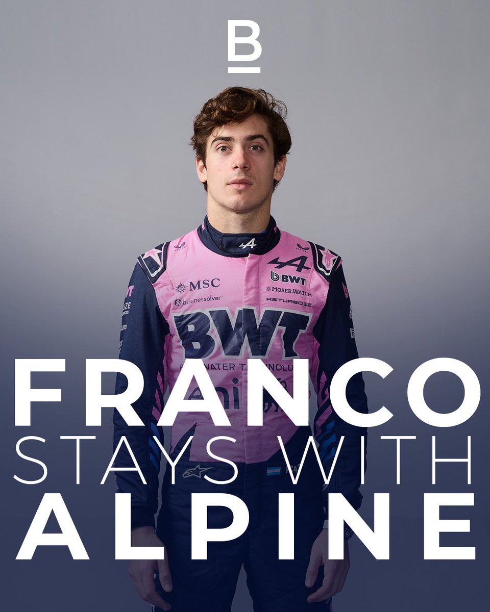 BulletSportsMgt's tweet photo. 🇦🇷HERE TO STAY! 💓💙
Franco will race for Alpine in the 2027 F1 season! Another year flying the Argentinian flag at the pinnacle of motorsport. We couldn’t be prouder of you, Franco! Vamos! 🏁👏🇦🇷 https://t.co/UBFnKkzium