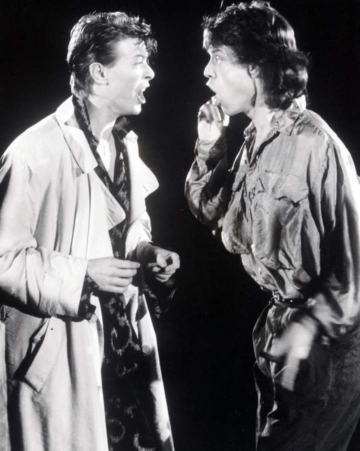 werthro's tweet photo. David Bowie and Mick Jagger. https://t.co/pazlWC9OMK