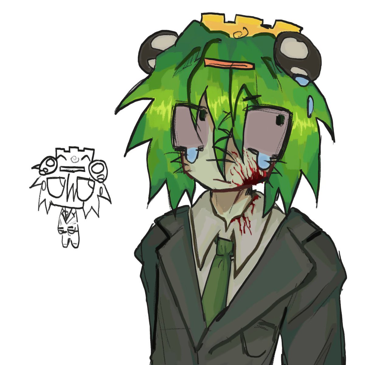 Soul_Meller's tweet photo. please don't cry🥺 tgc: Soulh0u 
#froggydude #minecraft #art https://t.co/S4zC3nRZ5O