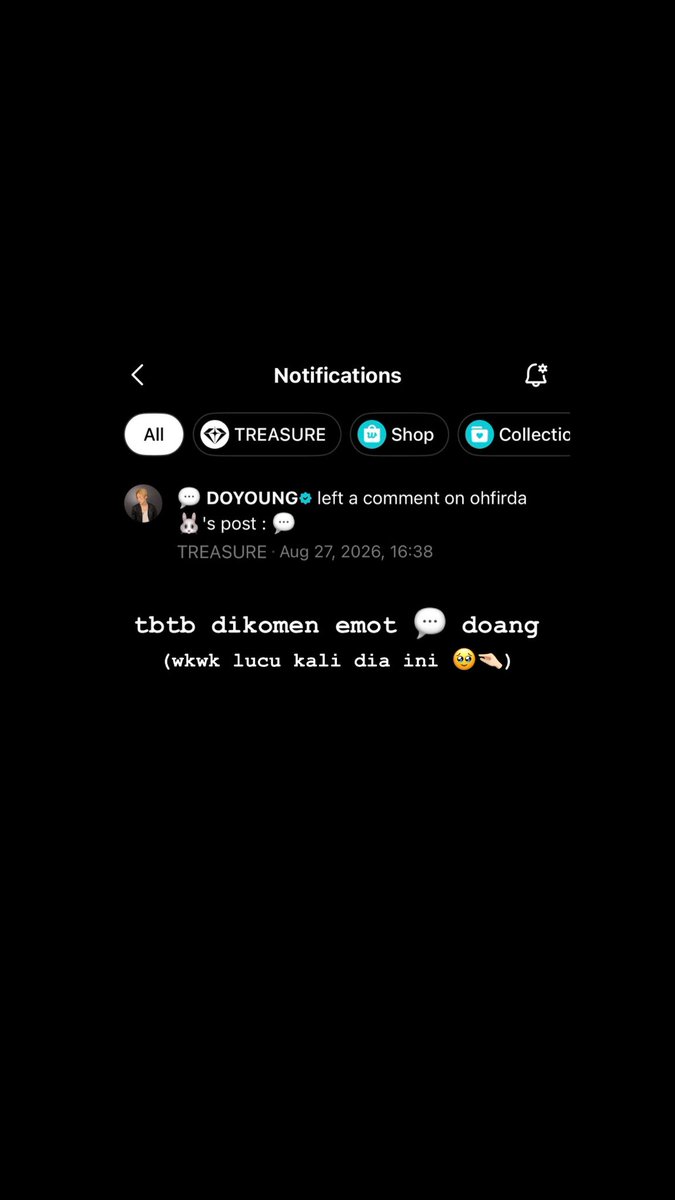 ohfirdaa's tweet photo. soal di notice kim doyoung "aku menang" 😭🫂

#도영 #TREASURE #DOYOUNG #TEUME https://t.co/OhaeHlKnOJ