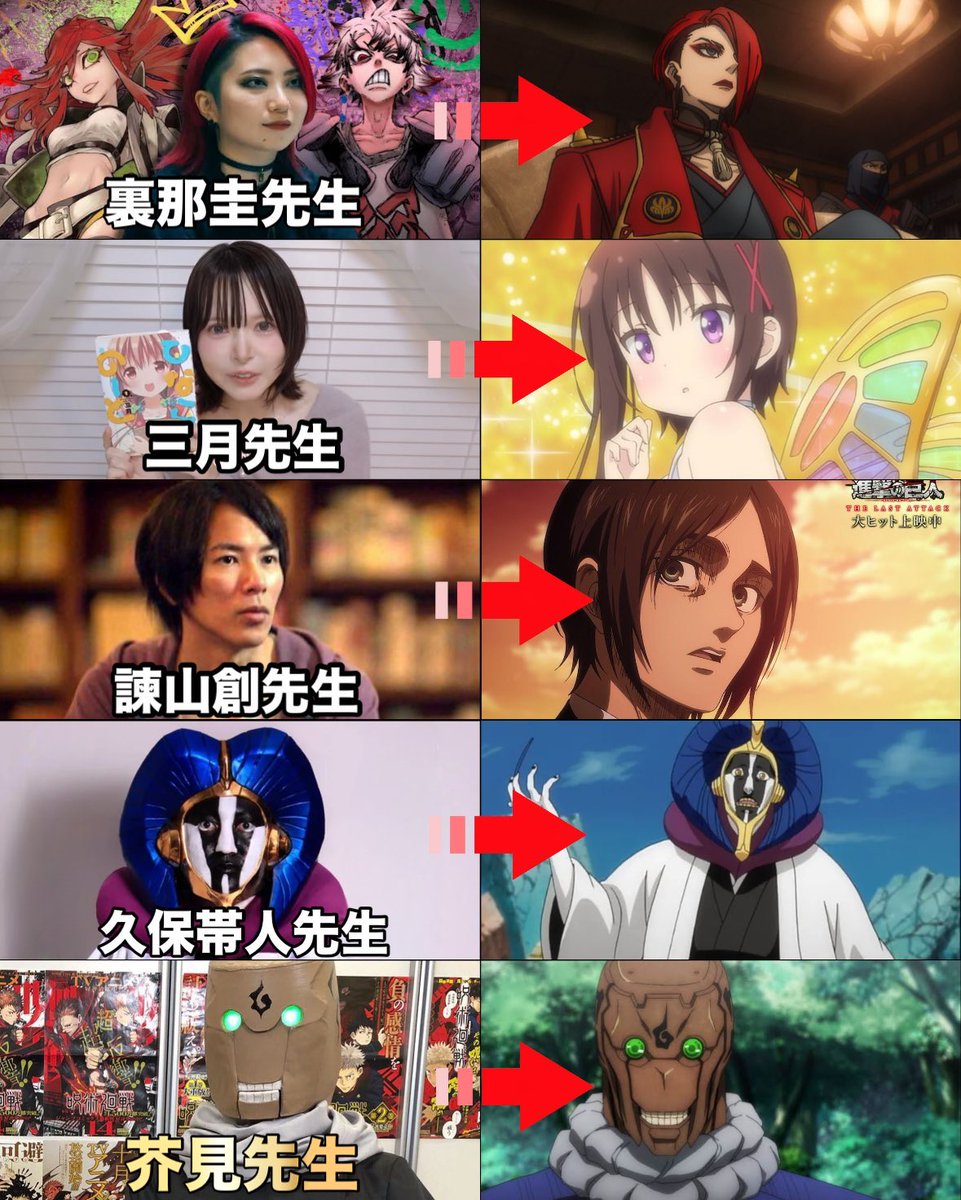 Akikun1124's tweet photo. 原作者と似てるアニメキャラ https://t.co/DGebjq0Zcs