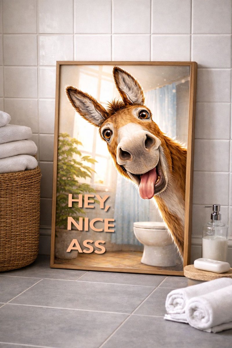 BJDesignsX's tweet photo. 𝐏𝐑𝐈𝐍𝐓𝐀𝐁𝐋𝐄 𝐀𝐑𝐓 | Bathroom wall art, Nice Ass Donkey wall art design.
https://t.co/dVYMm334v2
#EtsyFinds
#EtsyWallArt
#BathroomArt
#PrintableWallArt
#DigitalDownloadArt
#CountryHomeDecor
#InstantDownloadPrint https://t.co/U9k0yf8Pq9