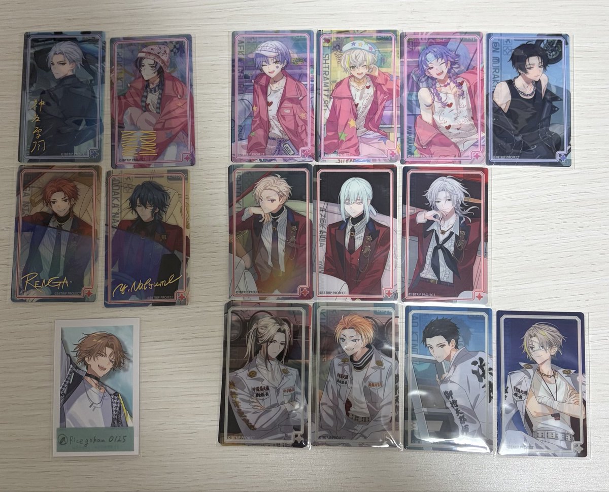 Ricegohan0125's tweet photo. 【交換/譲渡】18TRIP エイトリ ハマメグリ 展示会 クリアシート 

譲▶︎練牙(箔)☆可不可 ☆添 礼光 あく太 季肋(箔) ☆潮 幾成 太緒 ☆潜 糖衣 琉衣 夜鷹(箔) 子タろ

求▶︎凪、七基
　　または定価+送料

お気軽にお声かけください💐 https://t.co/1eByM7tgzx