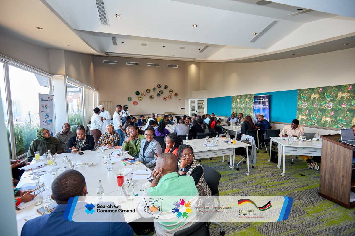 YPSinKenya's tweet photo. Youth are not just beneficiaries of peace, they are architects of it. The #peacepulse dialogue kicked off bringing together security, media, electoral and county actors to bridge the gap.
@SFCG_Kenya @KECOSCE @hmndungu https://t.co/SawEPnZvDE