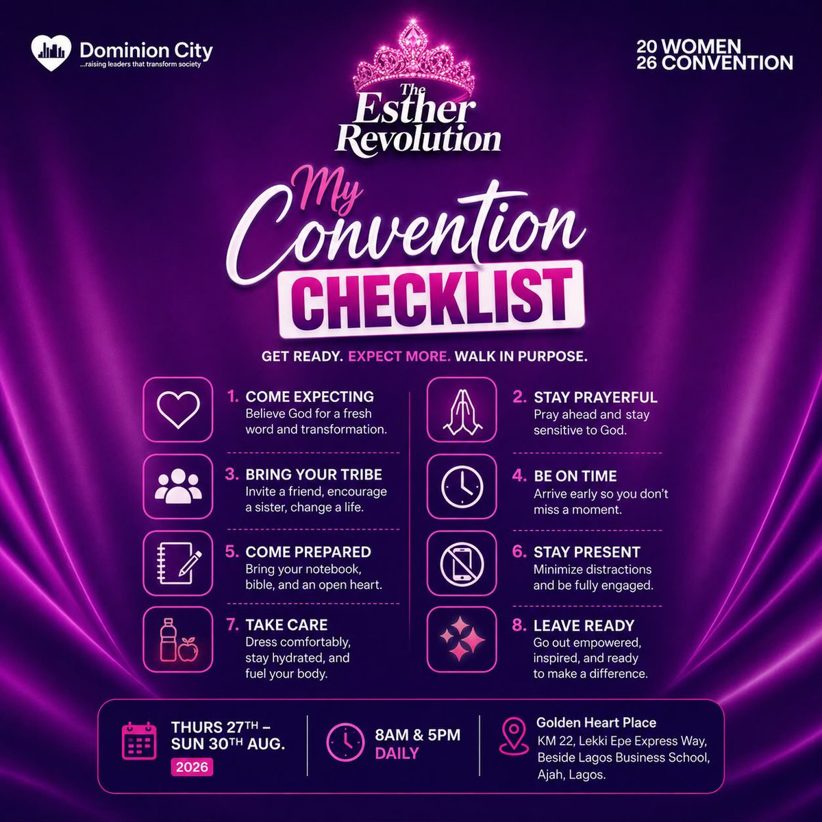 kaseclara1's tweet photo. It’s today. Take time to read the flyers. #dcwomenconvention2026 https://t.co/CumBYpQcee