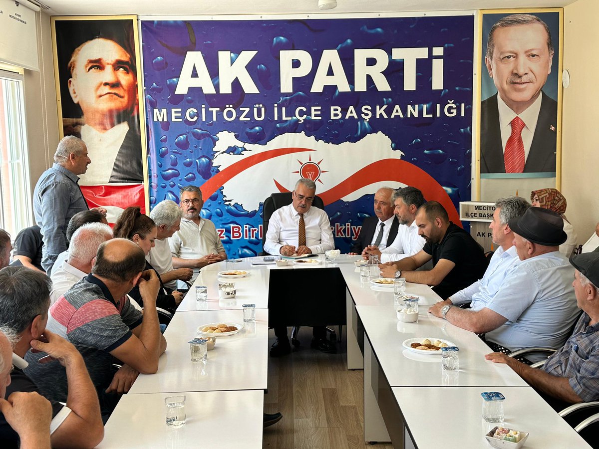 yusufahlatci's tweet photo. 📍 AK PARTİ MECİTÖZÜ İLÇE BAŞKANLIĞI | TEŞKİLAT VE HALK BULUŞMASI

İl ve İlçe Teşkilatımızın fedakâr mensupları, mahallelerimizin gür sesi muhtarlarımız ve sevdası Mecitözü olan hemşehrilerimizle baba ocağımız İlçe Başkanlığımızda tek yürek olduk.

İlçemizin her bir mahallesinden iletilen ihtiyaç ve talepleri doğrudan not aldık. Ortak akılla, Mecitözü’ne değer katacak projelerimizin takibini sürdüreceğiz.

Güçlü ev sahipliği için İlçe Başkanımız İsmail Erdoğan’a, samimiyetiyle gücümüze güç katan tüm dava arkadaşlarımıza ve hemşehrilerimize şükranlarımızı sunuyorum. 🇹🇷

#AKParti #Mecitözü #DurmakYokYolaDevam #LiderTürkiye #MilletinHizmetinde

@RTErdogan @abuyukgumus @ensartopcu @Akparti