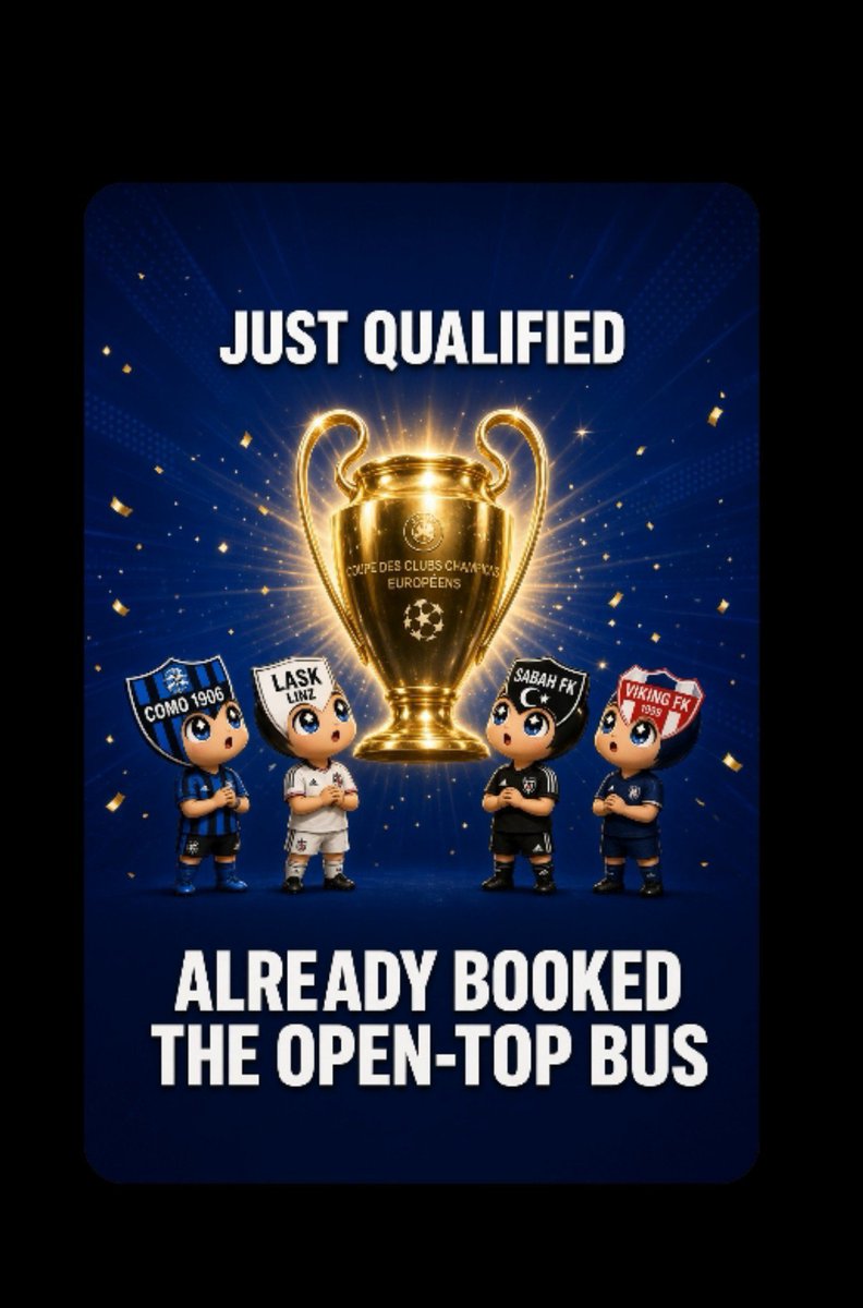 MemeTheEmotion's tweet photo. They’ve only just arrived and they’re already measuring the trophy.
Fair play, lads. Dream big. #UCLdraw #MemeTheEmotion https://t.co/nL1FxDRImu
