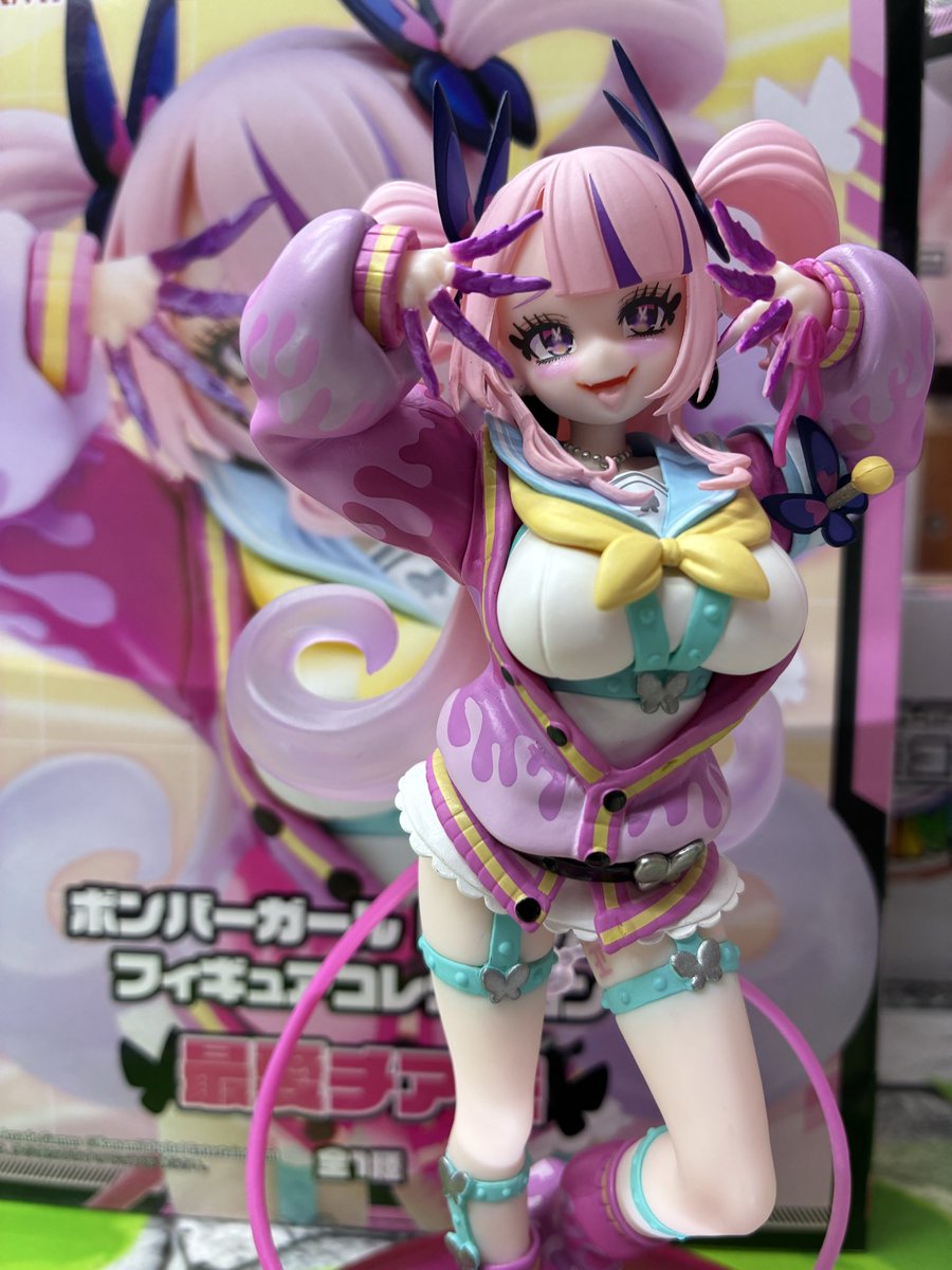 SILKHAT_Tsuda's tweet photo. 💜新景品💜

ボンバーガール レインボー フィギュアコレクション 最愛チアモ
登場いたしました❣️

魅力的な笑顔＆ポージングのチアモが立体化💜💅
ボンガ好きな方は必見ですよ〜！

是非GETしてくださいね🎩✨

#ボンバーガール https://t.co/wpsJzcHVUt