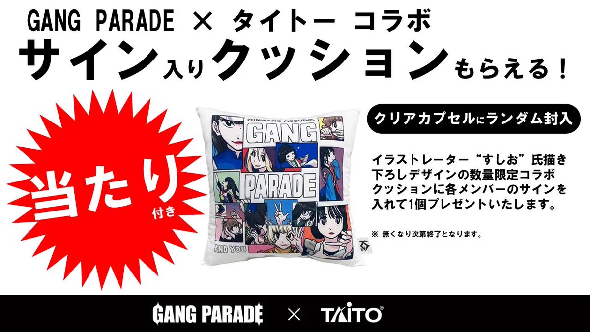 サイダガ　サイダーガール　メンバーサイン入りクッション タイトー公式 on X: 