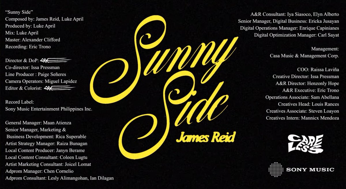 lovexpsyche's tweet photo. SUNNY SIDE (OFFICIAL LYRIC VISUALIZER)
James Reid, Luke April
Premiered: 27 August 2026
https://t.co/JeFxlvXF3y
#JamesReid #LukeApril #CarelessMusic #JamesReid_SunnySide #CarelessPH
#SonyMusicEntertainment #CASA
📷JamesReid https://t.co/CTFOgN8swb
