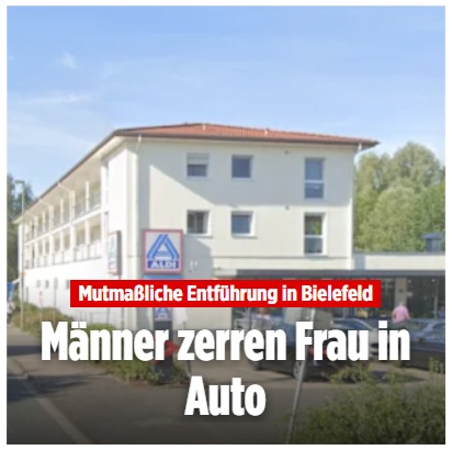 Woelfisches's tweet photo. "Südländer" und "Dunkelhäutige" entführen am helllichten Tag Frauen von Supermarktparkplätzen. #Bielefeld https://t.co/uM0G0K39MT