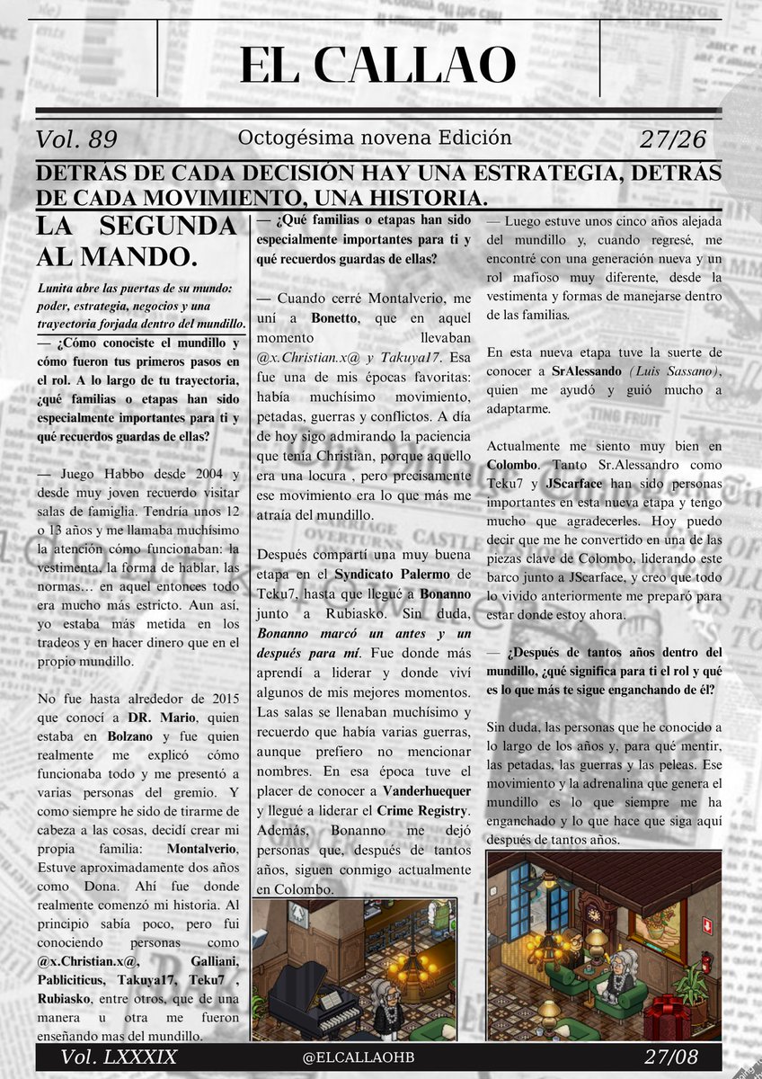 ElCallaoHB's tweet photo. Vol. 89 - 27/08 

🔴 La segunda al mano - Entrevista. 

🟣 Moda Nostra - ¡Campanas de boda en el mundillo! 

🟣 ¡Miss Mafia: El Glamour también llega al mundillo! https://t.co/XRxRuIh95x