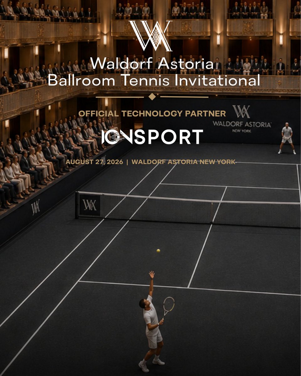 ionsportapp's tweet photo. This evening, tennis takes center stage under the chandeliers at @WaldorfNYC.

@TommyPaul1, @BenShelton, @leylahfernandez and @mariasakkari take the court for the Waldorf Astoria Ballroom Tennis Invitational, with IONSport powering live scoring, real-time stats and digital scoreboards as the event’s Official Technology Partner.

An iconic setting. World-class tennis. Every point, connected.

#IONSport #Tennis