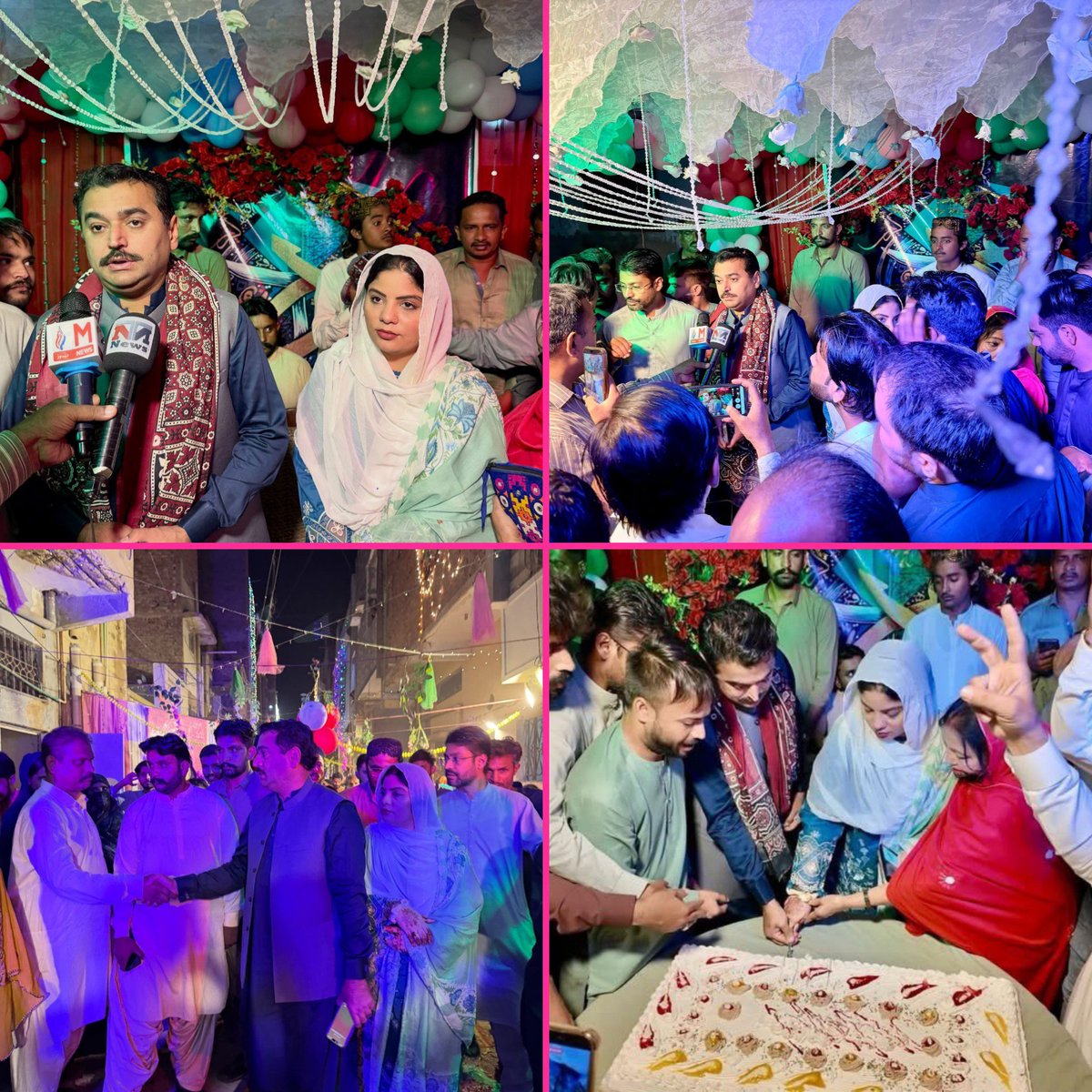 AfshinAli2025's tweet photo. جشنِ عید میلادُ النبی ﷺ کے نورانی و بابرکت موقع پر PS-63، یونین کونسل 117 میں عقیدت و احترام سے پُروقار تقریب کا انعقاد کیا گیا۔ اس موقع پر کیک کٹنگ اور پرچم کشائی کی گئی، جبکہ میئر حیدرآباد @KashifShoroPPP اور سیدہ @humia_naqvi نے خصوصی شرکت ##HMCFumigationDrive #12ربیع_الاول https://t.co/mNYwOXfeJH