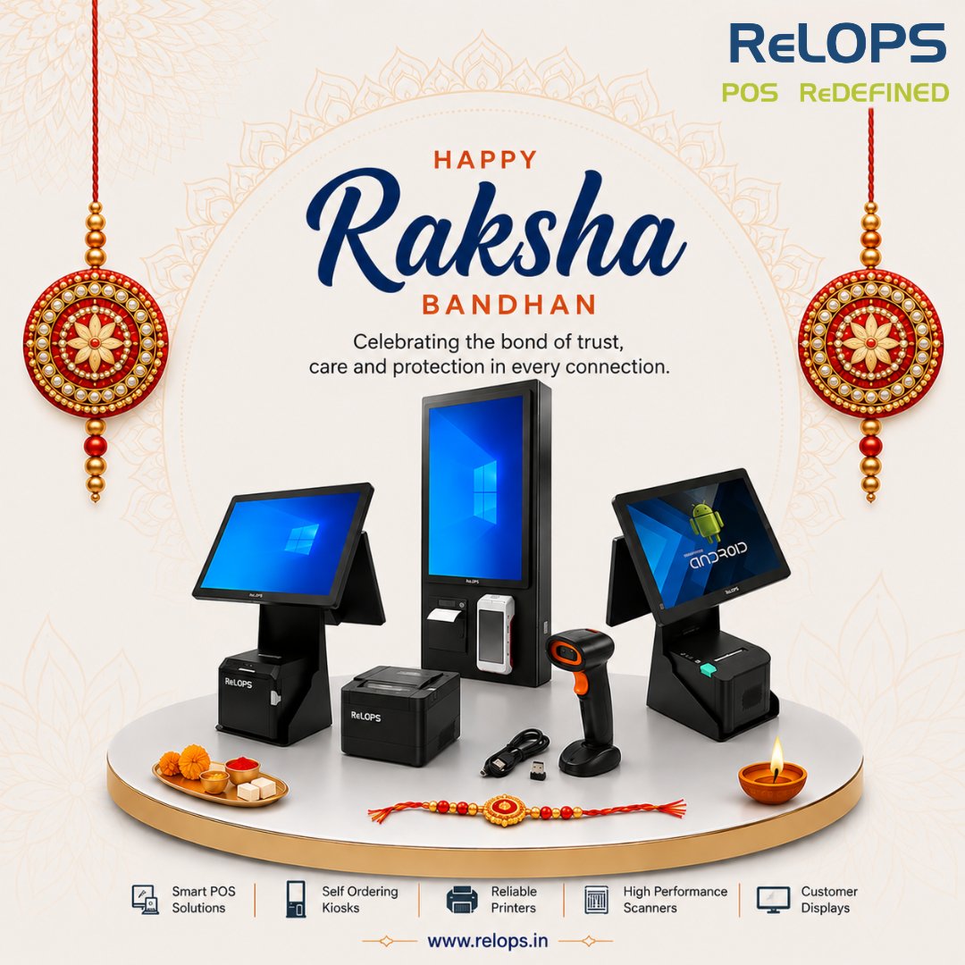 RelopsIndia's tweet photo. Celebrating the bond of trust, care &amp; protection. 🪔✨ ReLOPS wishes you and your loved ones a Happy Raksha Bandhan! 

#RakshaBandhan #ReLOPS #HappyRakshaBandhan #POSReDEFINED https://t.co/5L5BFewLZO
