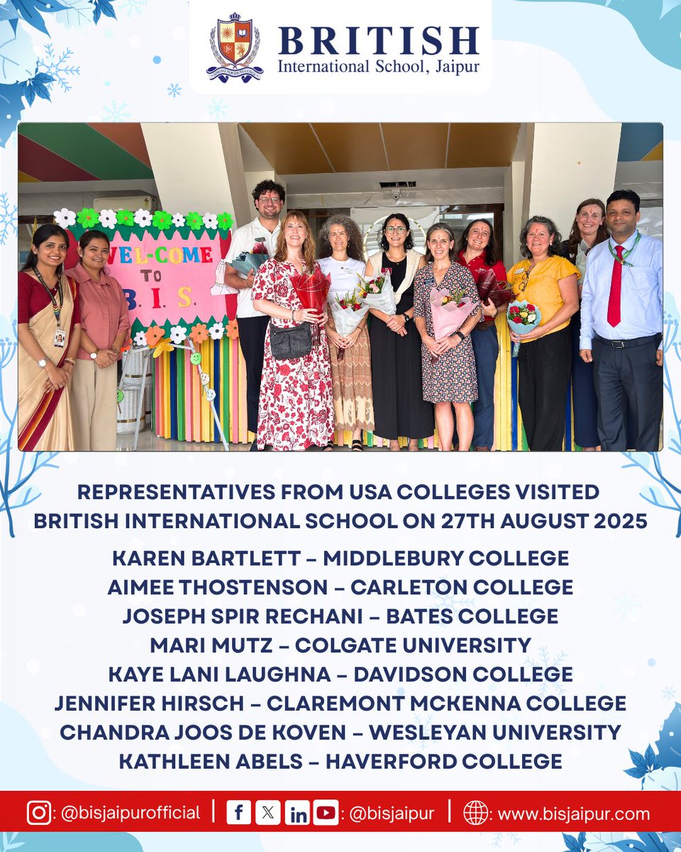 bisjaipur's tweet photo. 🌎✨ USA University Representatives Visit BIS Jaipur! 🎓

#BRITISHSCHOOL #BRITISHINTERNATIONALSCHOOL #BRITISHJAIPUR #BRITISHSCHOOLJAIPUR #JAIPURSCHOOL #EVENTSJAIPUR #BISJaipur https://t.co/zYuCuSV91w
