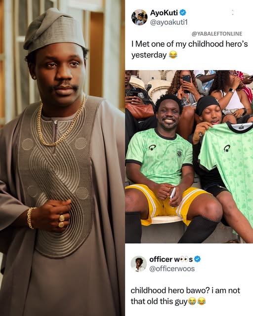 yabaleftonline's tweet photo. "I am not that old this guy" – Content creator, Officer woos tells a fan who called him his 'childhood hero' https://t.co/05Sml9HBwL