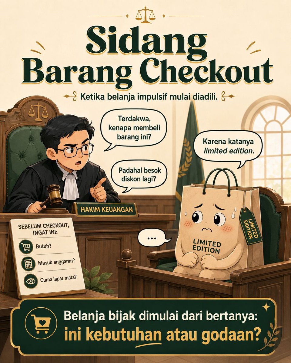 iloveyou09's tweet photo. Ketika belanja impulsif mulai diadili #literasikeuangan #demo https://t.co/yaATRh1CNR
