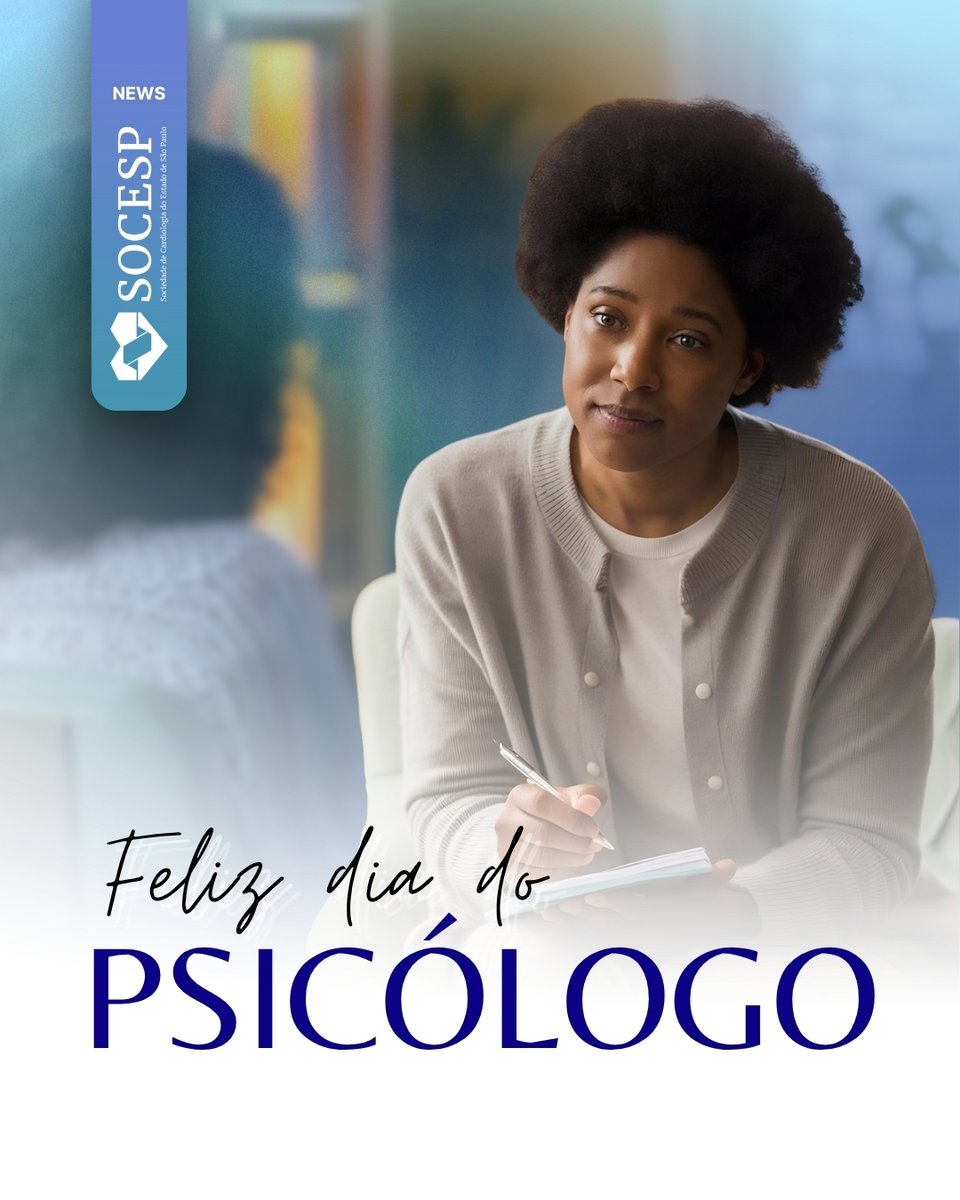 SocCardioESP's tweet photo. A SOCESP homenageia os profissionais que escutam com sensibilidade, acolhem sem julgamentos e ajudam tantas pessoas a enfrentar desafios, inclusive durante a prevenção e o tratamento das doenças cardiovasculares. 

#DiaDoPsicólogo #Psicologia #Coração #Saúde #SaúdeMental https://t.co/FCyx5I8rwO
