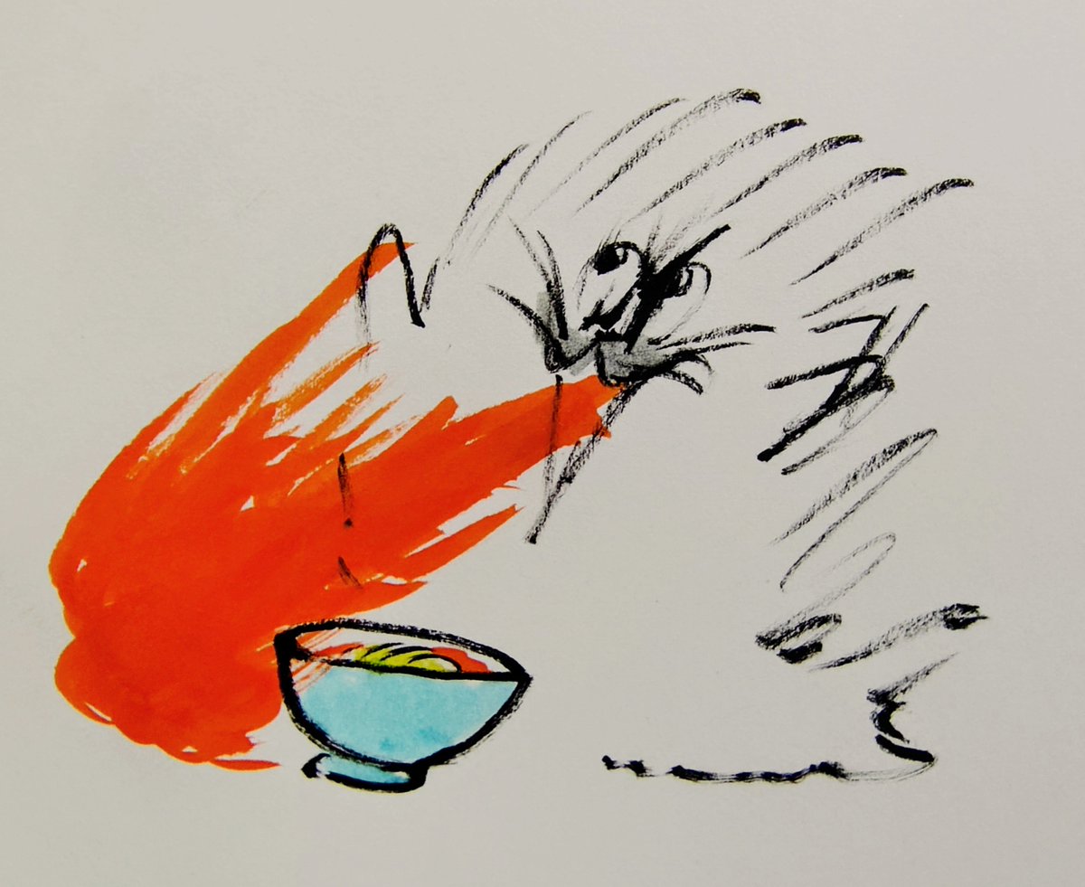 jissunboshi96's tweet photo. 信じられないほど辛いラーメンを食べてしまったアザラシを描きました。 https://t.co/QUjyFRuLhd