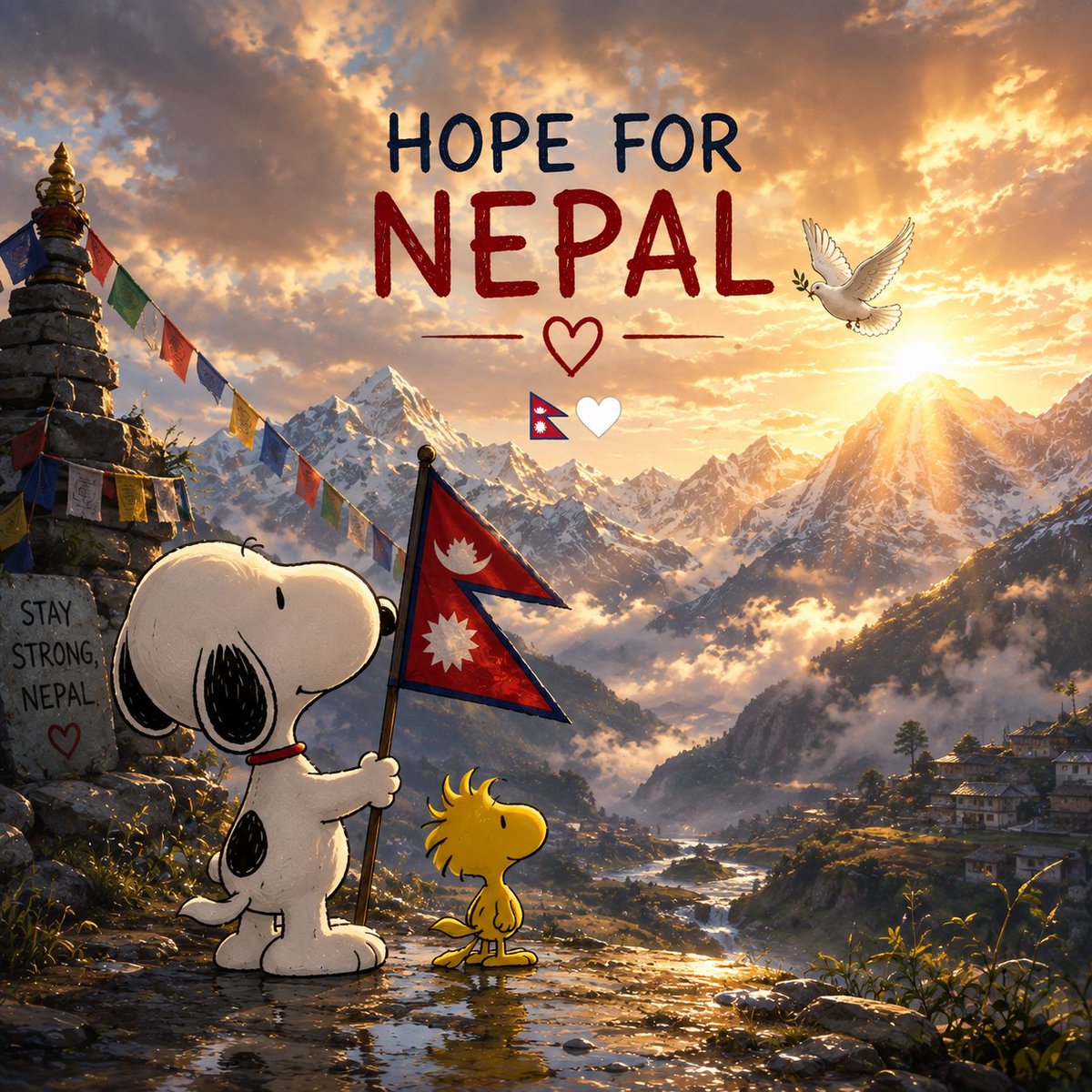 SnoopyVibep4's tweet photo. Nepal, you are not alone. 🇳🇵🤍
#Nepal #PrayForNepal #NepalStrong https://t.co/xElgjttWoP