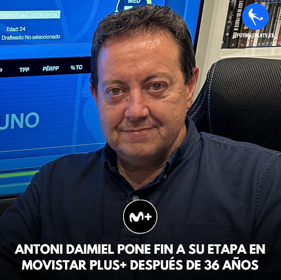 futbolenlatv's tweet photo. 🔚 Fin de una era: Antoni Daimiel y Movistar Plus+ separan sus caminos tras 36 años.

🌘 Tras la salida de la NBA de la plataforma, su presencia quedó limitada a la Multicámara de LaLiga.

👏 ¡Enhorabuena por un trabajo extraordinario durante tanto tiempo! https://t.co/fEEDaXr2QP