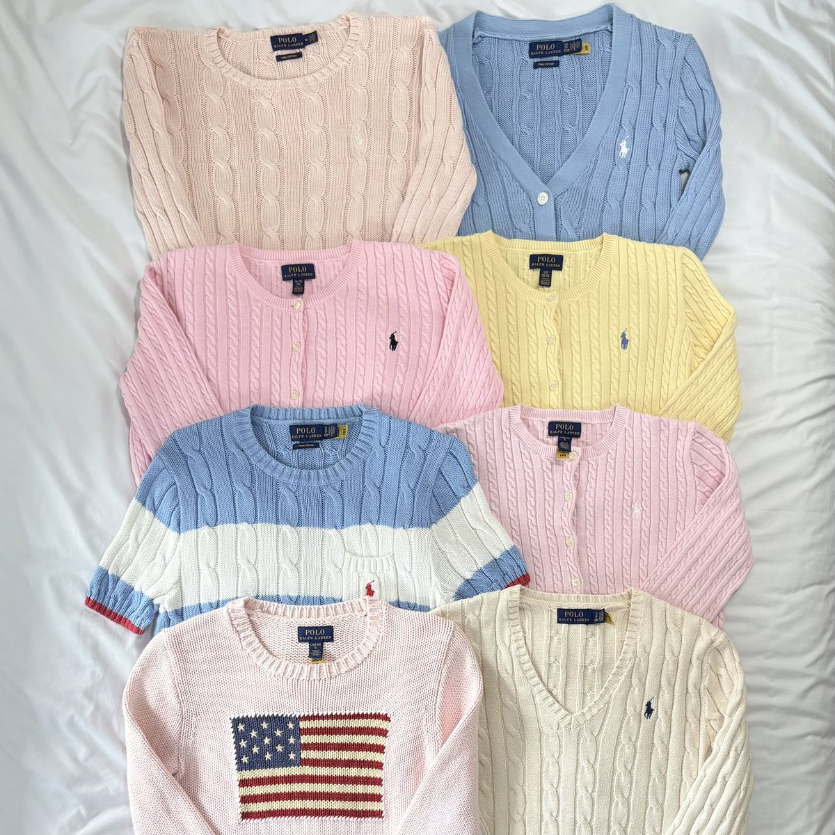 strrrie's tweet photo. *･｡ﾟNew drop RL .*･｡ﾟ
—🪽Polo cable knit , cardigan , cap !
( รับประกันของแท้ 100% ทุกชิ้น )

🕗drop 28/08 | 20.00 น. 
shipping 40฿
💌 rt / comment : free shipping 🐈

#ส่งต่อเสื้อผ้า #ส่งต่อpolo https://t.co/dgVKxI57h9