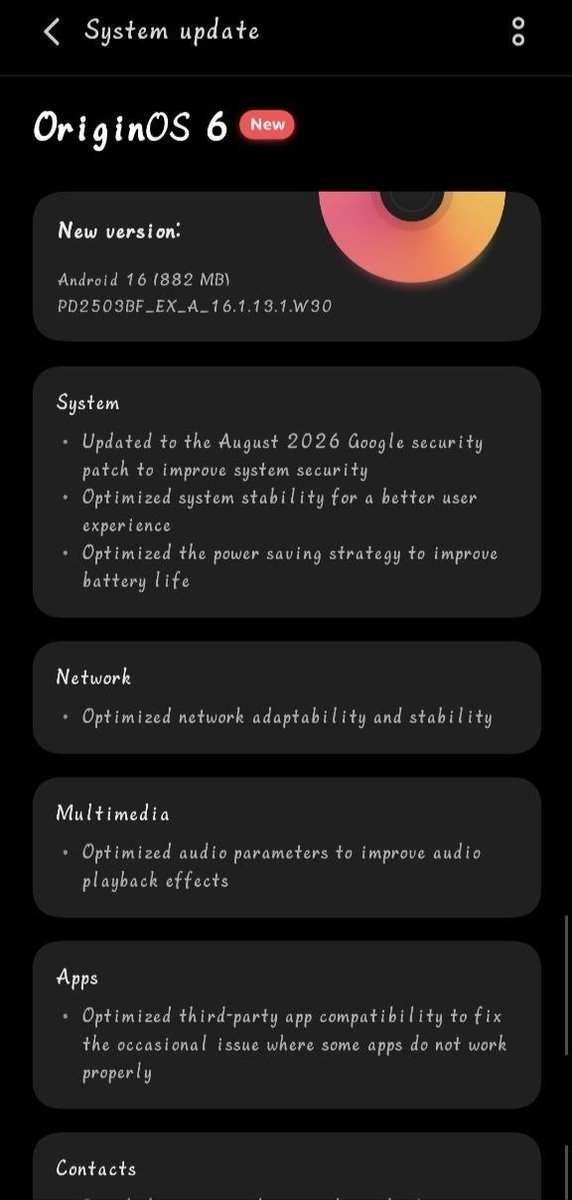 RVAGamingg's tweet photo. VIVO T4 Pro August Update Started To Rollout ✨
#VivoT4Pro https://t.co/CpP3nPsEor